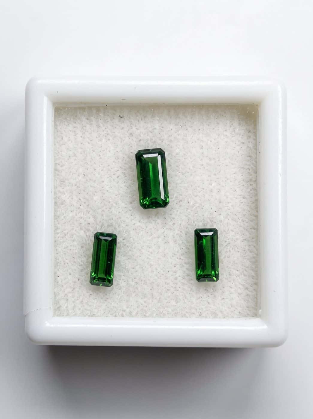 Green Tourmaline Trio, Emerald Cut, 4.60 ct